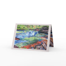 Fluss mit Fünf-Farben-Grußkarte