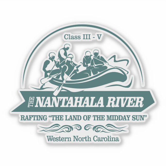 Fluss Nantahala (Rafting2) Aufkleber (Vorderseite)