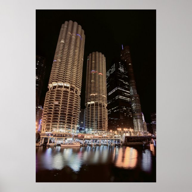 FLUSS NORD MARINA TOWERS - CHICAGO POSTER (Vorne)