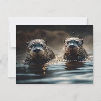 Fluss Otters Postkarte