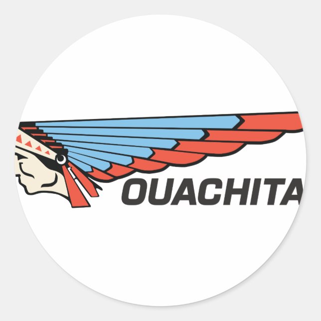 Fluss Ouachita Runder Aufkleber (Vorderseite)