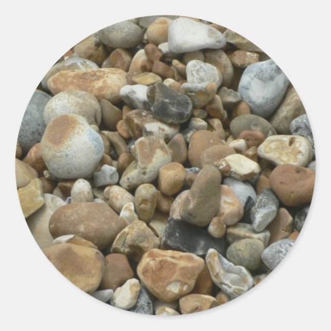 Fluss Pebbles Runder Aufkleber (Vorderseite)