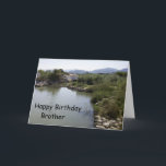 Fluss Personalisiert Brother Birthday Karte<br><div class="desc">Grußkarten Fluss-Szene Bruder Geburtstagskarte,  die Sie mit jedem Text Ihrer Wahl anpassen können. Wenn Sie Hilfe bei der Anpassung benötigen,  kontaktieren Sie uns über den Link auf dieser Seite. Flusslandschaftsbruder personalisierte Geburtskarte</div>