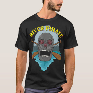 Fluss Pirate Rafting Paddling Kanadier T-Shirt