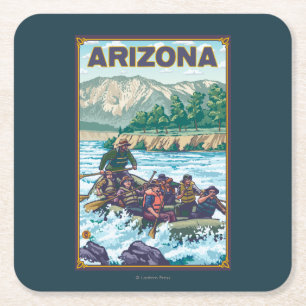Fluss RaftingArizona Rechteckiger Pappuntersetzer