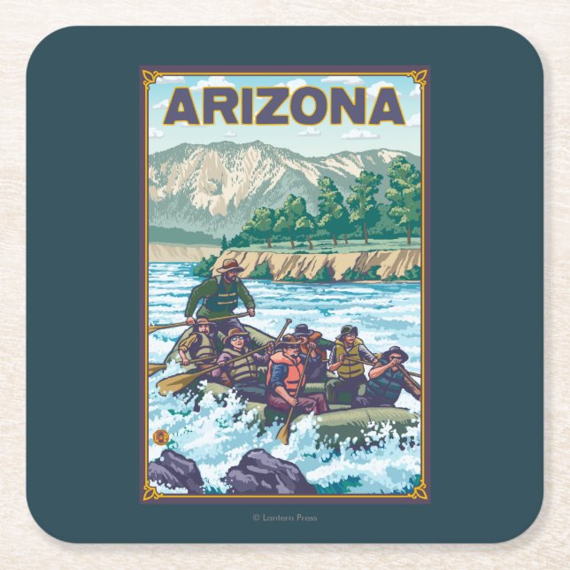 Fluss RaftingArizona Rechteckiger Pappuntersetzer (Vorderseite)