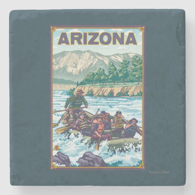 Fluss RaftingArizona Steinuntersetzer (Vorderseite)