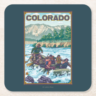 Fluss RaftingColorado Rechteckiger Pappuntersetzer