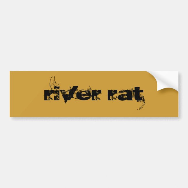 Fluss-Ratte Autoaufkleber (Vorne)