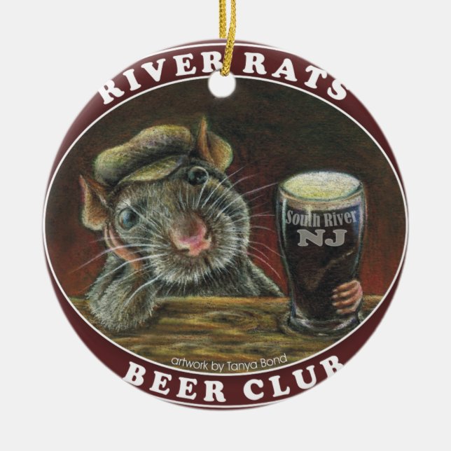 Fluss-Ratten-Bier-Verein Keramikornament (Vorne)