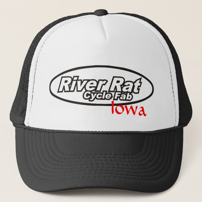 Fluss-Ratten-Zyklus-toller Iowa-Fernlastfahrer-Hut Truckerkappe (Vorderseite)
