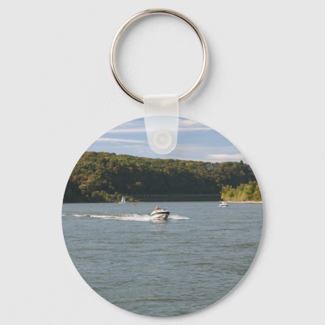 Fluss Rhein Schlüsselanhänger (Vorderseite)