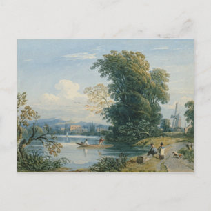 Fluss Scene Postkarte