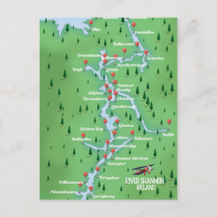 Fluss Shannon Ireland Karte