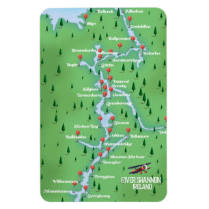 Fluss Shannon Ireland Karte Magnet