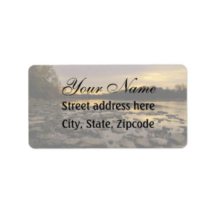 Fluss Sunrise Adressaufkleber