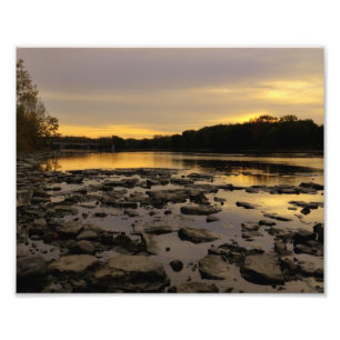 Fluss Sunrise Fotodruck