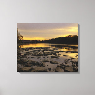 Fluss Sunrise Leinwanddruck