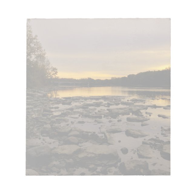 Fluss Sunrise Notizblock (Vorderseite)