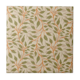 Fluss tanzender Blätter Delikate Grüne Foliage Fliese