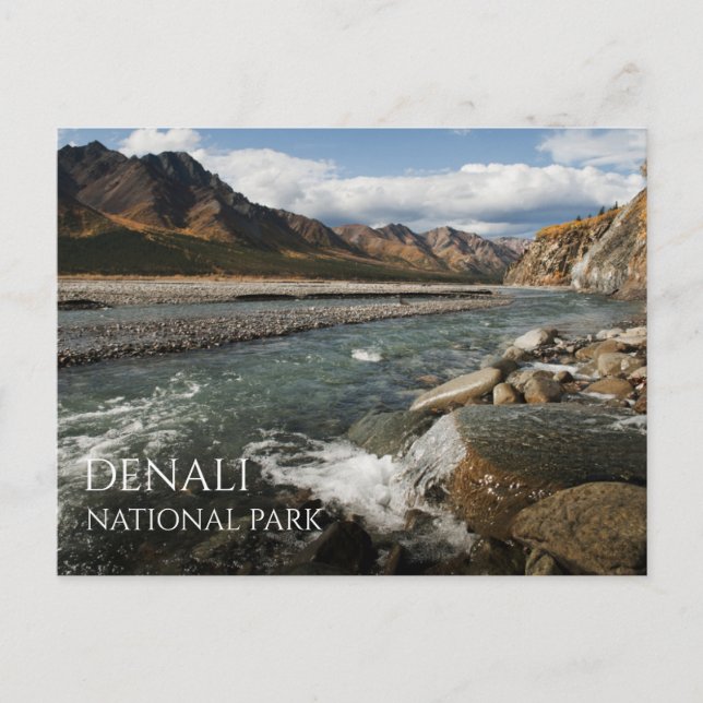 Fluss Tolkat, Nationalpark Denali, Alaska Postkarte (Vorderseite)