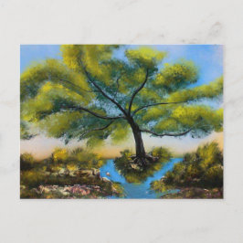 Fluss Tree Postkarte