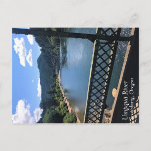 Fluss Umpqua, Oregon Postkarte