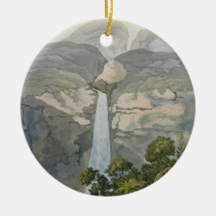 Fluss Vinagre Wasserfall, nahe dem Puraci Vulkan, Keramik Ornament