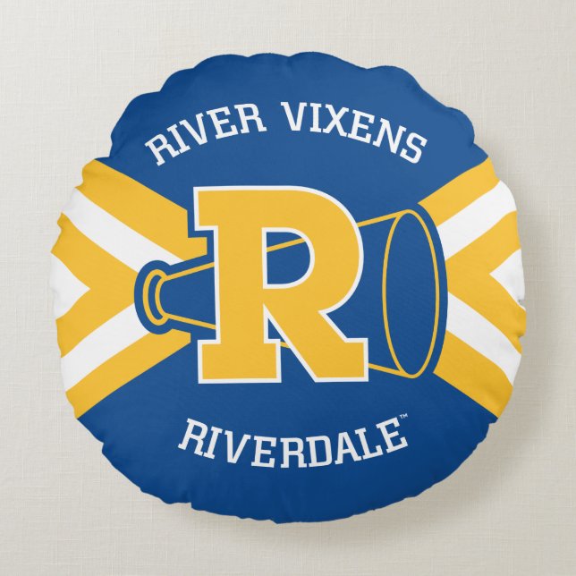 Fluss Vixens Cheer Uniform Rundes Kissen (Vorderseite)