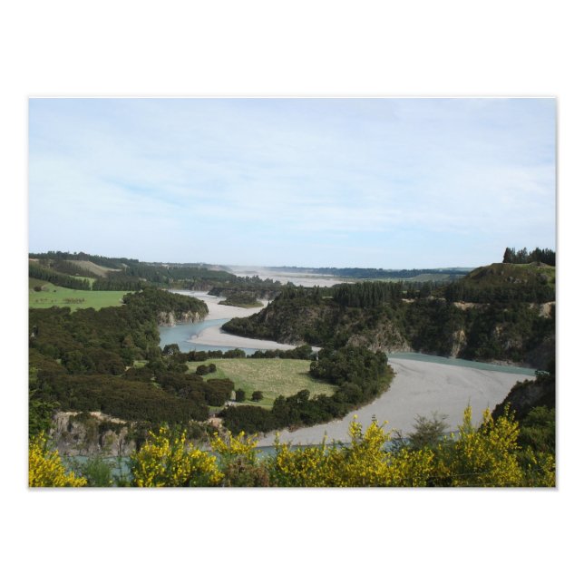 Fluss Waimakariri, Südalpen, Neuseeland Fotodruck (Vorne)