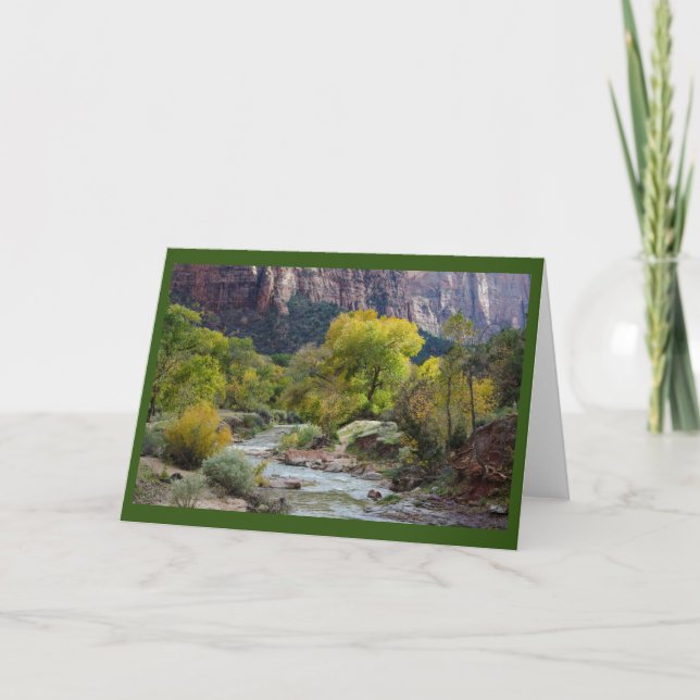 Fluss, Wald & Naturpark Blank Grußkarte Karte (Vorderseite)