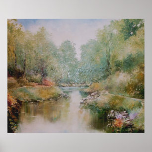 Fluss-Weg-Malerei-Plakat/Druck Poster