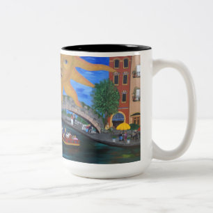 Fluss-Weg - Sie sind meine Sonnenschein-Tasse Zweifarbige Tasse