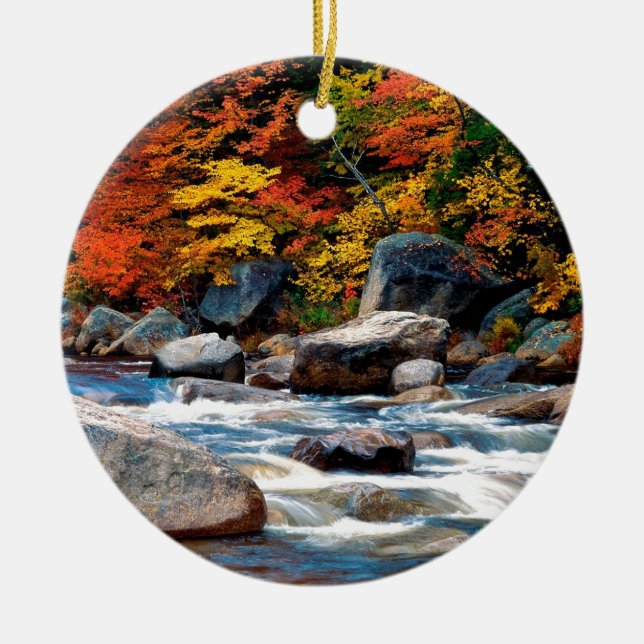 Fluss-Weiß-New Hampshire Keramikornament (Vorne)
