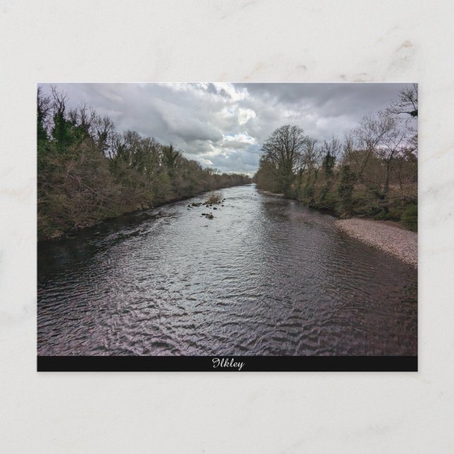 Fluss Wharfe Postkarte (Vorderseite)