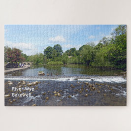 Fluss Wye Bakewell Derbyshire England Landschaftli