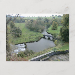 Fluss Wye in Haddon Hall Postkarte