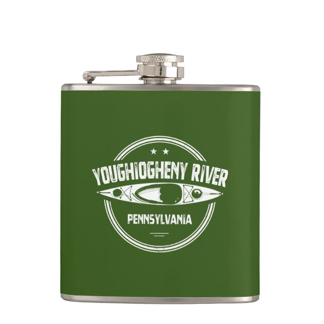 Fluss Youghiogheny, Pennsylvania Flachmann (Vorderseite)