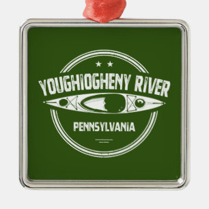 Fluss Youghiogheny, Pennsylvania Ornament Aus Metall