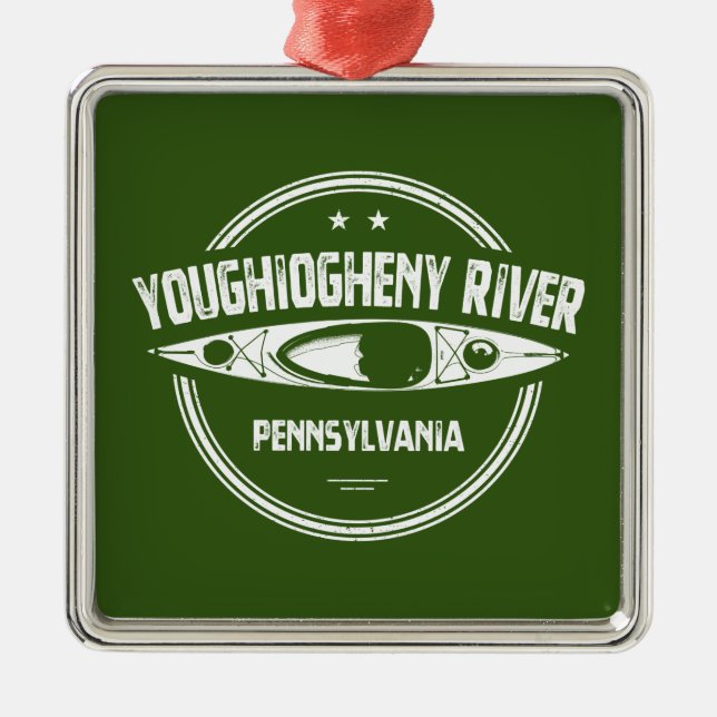 Fluss Youghiogheny, Pennsylvania Ornament Aus Metall (Vorne)