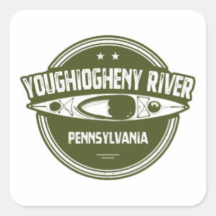Fluss Youghiogheny, Pennsylvania Quadratischer Aufkleber