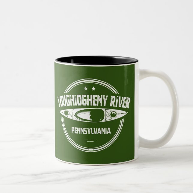 Fluss Youghiogheny, Pennsylvania Zweifarbige Tasse (Rechts)