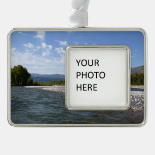 Flussabwärts auf dem Snake River I Rahmen-Ornament Silber