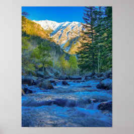 Flussbett Sonnenaufgang // Wasser mit langer Expos Poster