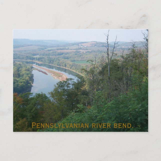 Flussbiegung, Pennsylvanianische Flussbiegung. Postkarte (Vorderseite)