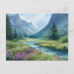 Flussblick Naturszene Postkarte