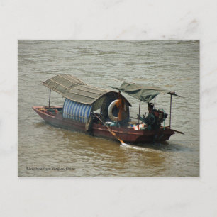 Flussboot ab Yangtze. Postkarte