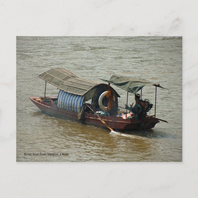 Flussboot ab Yangtze. Postkarte (Vorderseite)