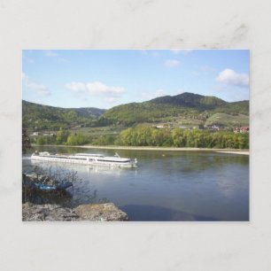 Flussboot auf der Donau Postkarte