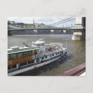 Flussboot auf der Donau Postkarte